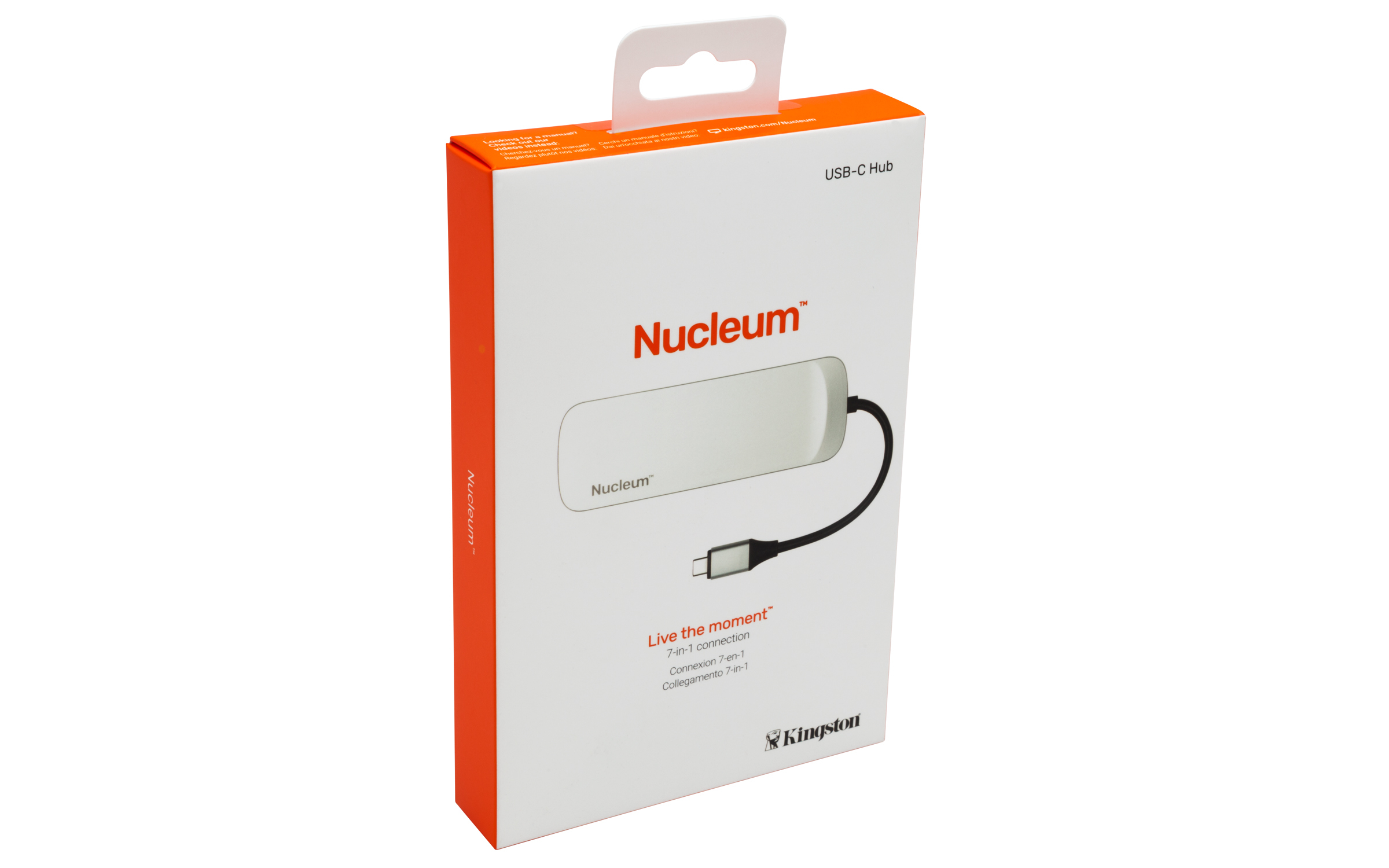 KINGSTON Nucleum USB-C Hub, Schwarz/Weiß