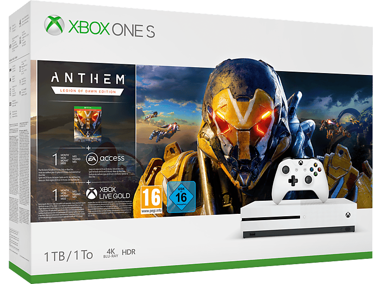 MICROSOFT Xbox One S 1 TB + Anthem (234-00946)