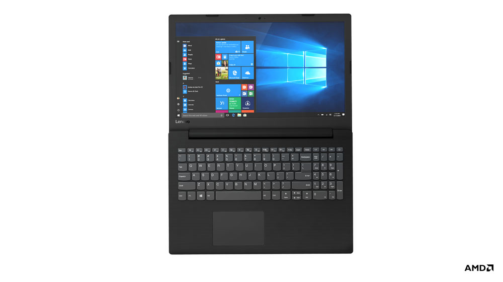 GB 256 RAM, R5, LENOVO 8 Notebook mit Schwarz A-Series - B2B SSD, 15,6 Zoll Prozessor, Radeon™ GB AMD V145-15, Display,