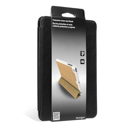 Funda para Tablet - Kensington, FUND. PIEL COVER STAND NEGR IPADMINI