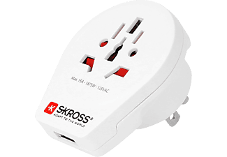 SKROSS World to USA USB - Adattatore da Viaggio (Bianco)