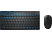 RAPOO 8000M - Clavier et souris sans fil (Noir/Bleu)