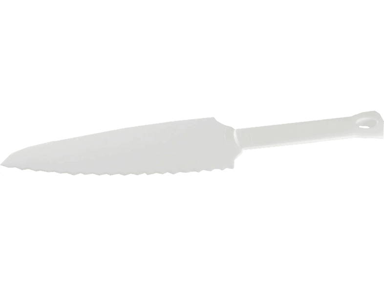 Dr. Oetker Tortenmesser Classic Kunststoff Weiß Messer, Weiß, spülmaschinengeeignet