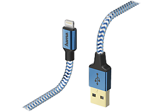 HAMA Adatkábel USB A - Lightning, kék, 1,5m (178300)