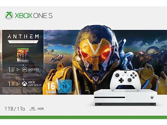 Xbox One S 1TB - Anthem: Legion of Dawn Edition Bundle - Spielkonsole - Weiss