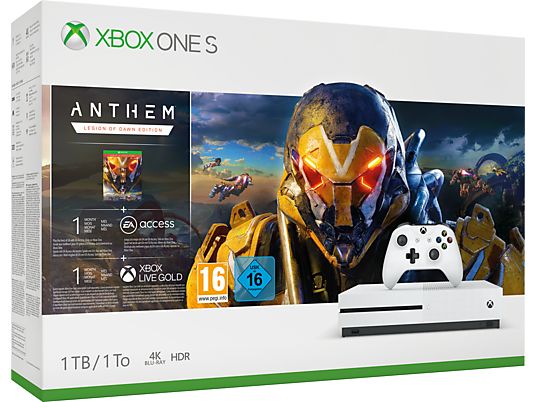 Pack Xbox One S (1 To) + Anthem : Édition Légion de l’Aube - Console de jeu - Blanc