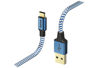 HAMA Adatkábel USB A - USB Type-C, kék, 1,5m (178295)