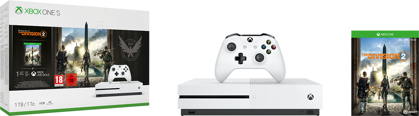 Xbox One S 1TB - Tom Clancy's The Division 2 Bundle - Spielkonsole - Weiss