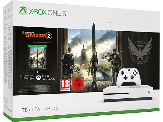 Xbox One S 1TB - Tom Clancy's The Division 2 Bundle - Spielkonsole - Weiss