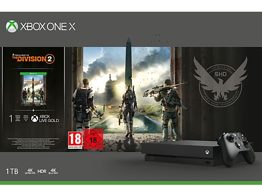 Pack Xbox One X (1 To) + Tom Clancy‘s The Division 2 - Console de jeu - Noir