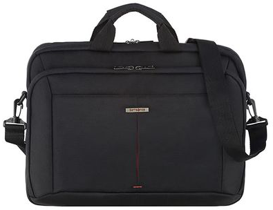 Fekete Samsonite laptop táska piros csíkkal.