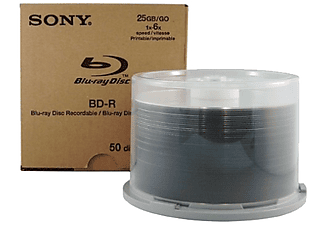 Disco Blu-Ray - Sony, 25GB 6X VELOCITY SPINDLE X50 INKJET