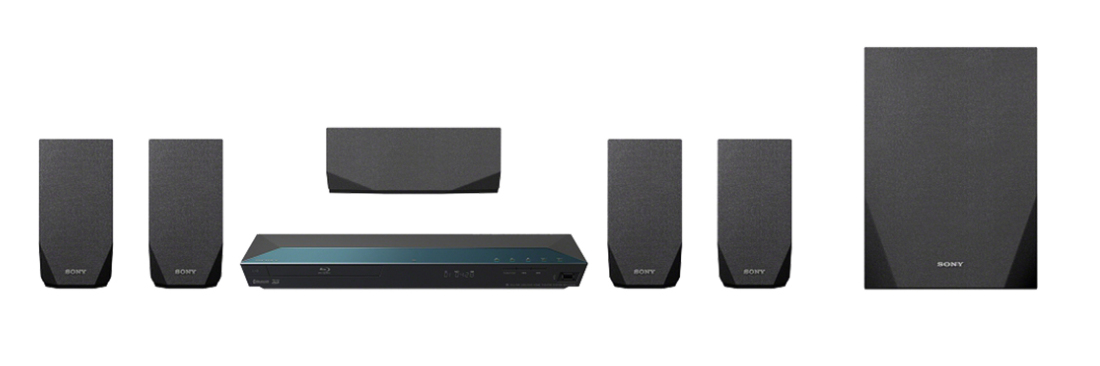 Home Cinema 5.1 - Sony BDV-E2100, 1000 W, Subwoofer, Blu-ray, 3D, Bluetooth, NFC, Wi-Fi, HDMI, USB,