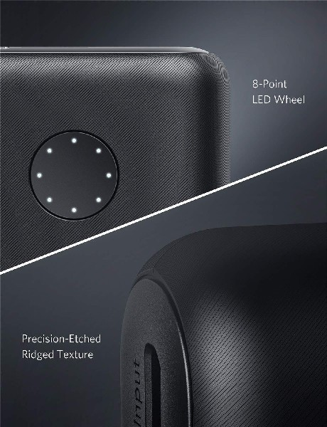 Powerbank - Anker PowerCore II 20000, 2 USB, 20000 mAh, Carga rápida PowerIQ 2.0, Negro