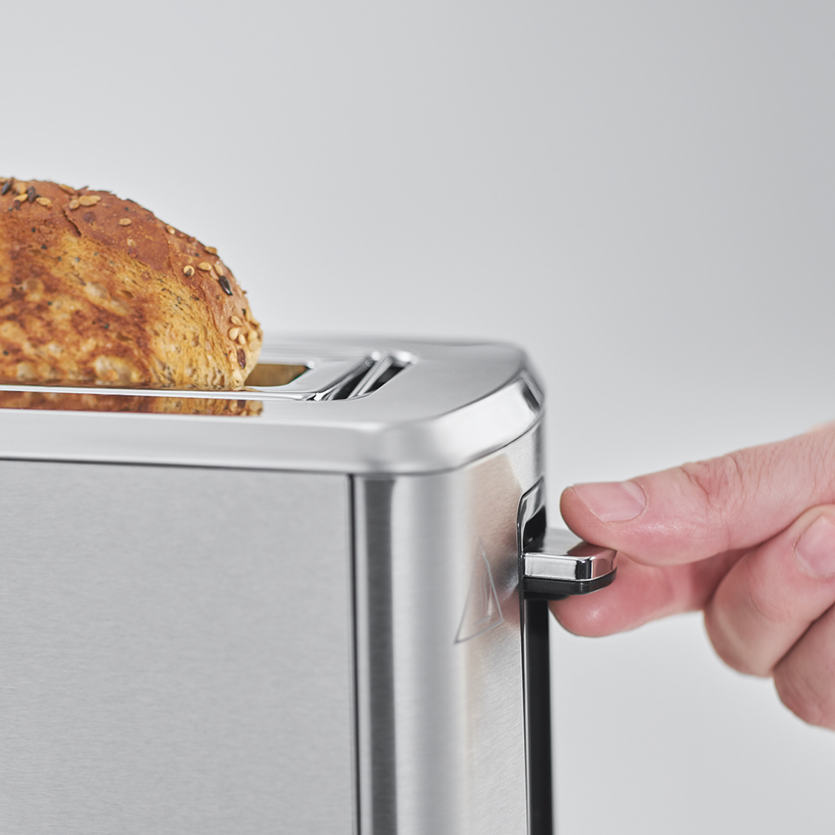RUSSELL HOBBS 24200-56 Compact Home Mini Toaster Edelstahl (820 Watt, Schlitze: 1)