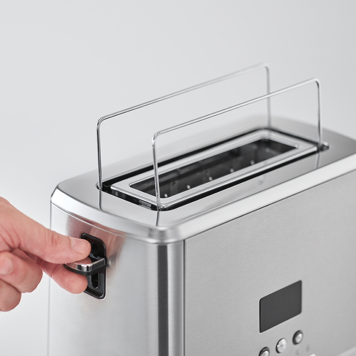 RUSSELL HOBBS 24200-56 Compact Home Mini Toaster Edelstahl (820 Watt, Schlitze: 1)