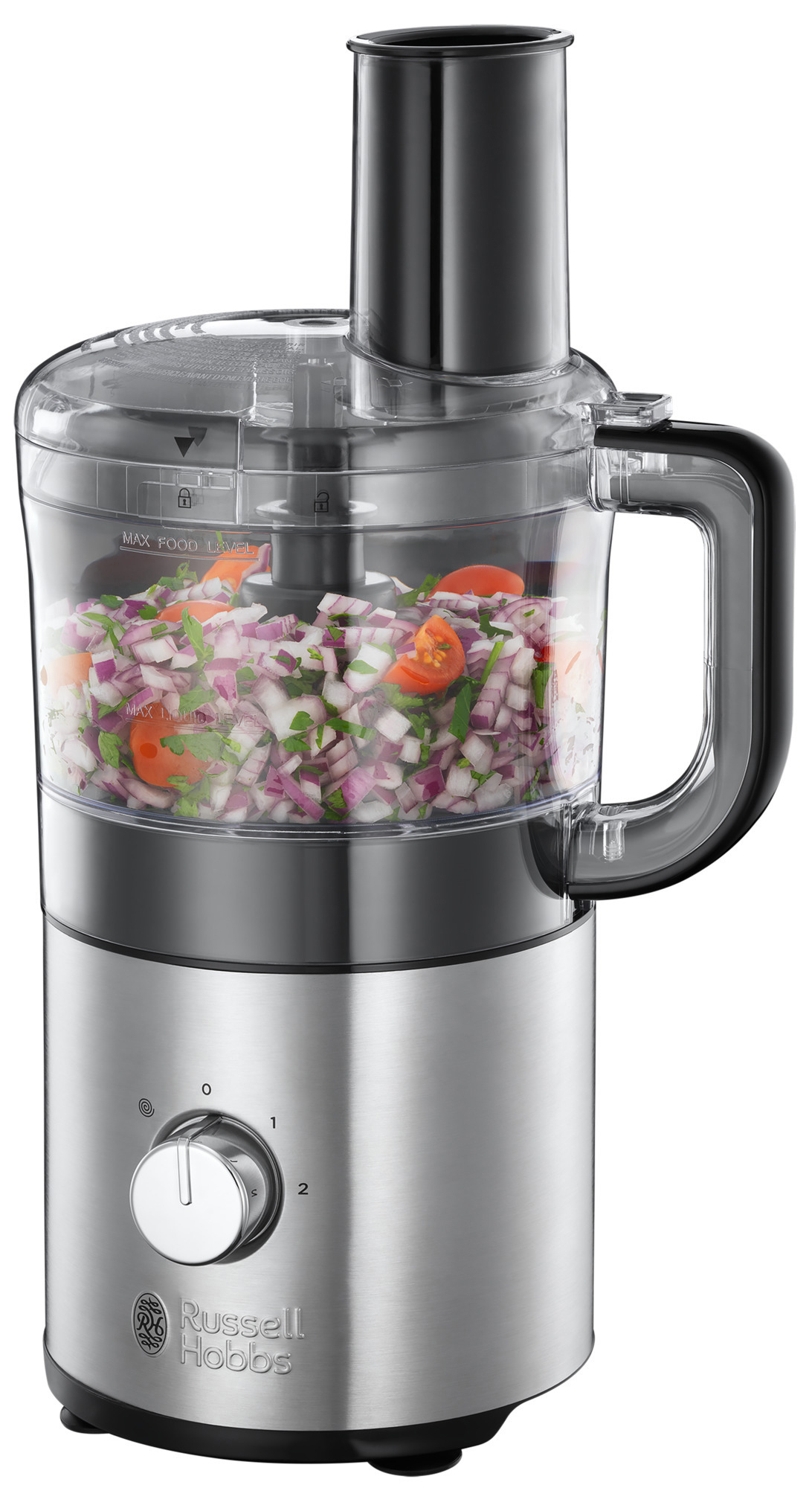 RUSSELL HOBBS 25280-56 Compact Home Mini Zerkleinerer Edelstahl (Rührschüsselkapazität: 1,2 l, 500 Watt)