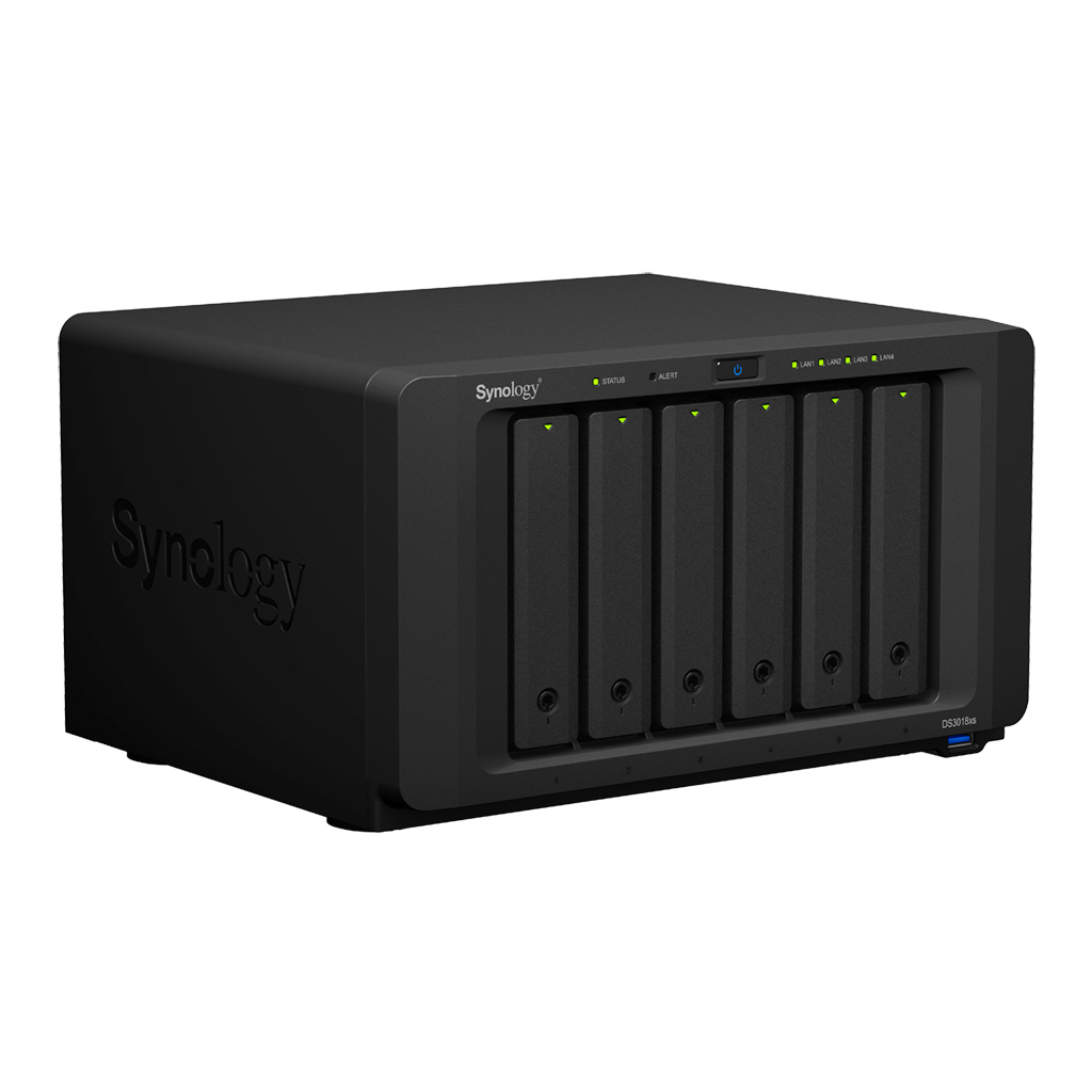 SYNOLOGY DS3018xs NAS 3,5 Zoll Anzahl Festplattenschächte: 6 Schwarz}