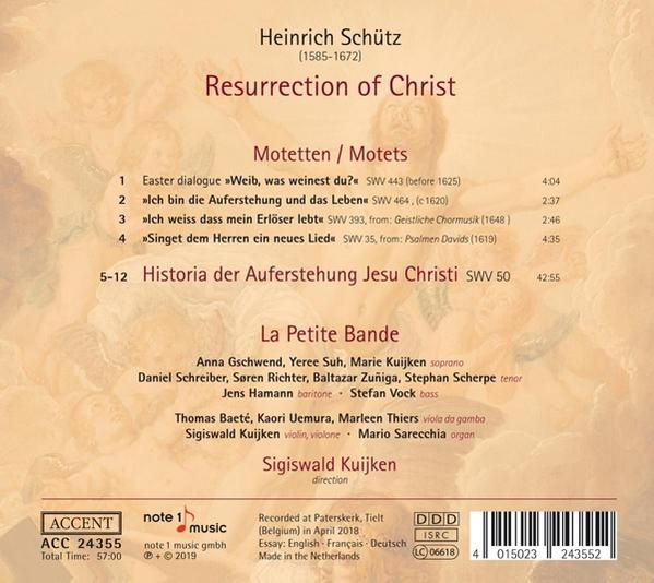 CD-Cover: Auferstehung Christi mit Text und Credits auf weißem Hintergrund.