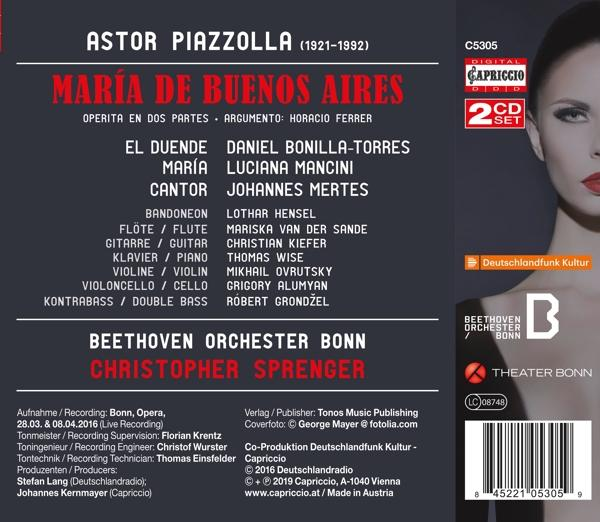 Christopher Sprenger, Beethoven Orchester Bonn - María De Buenos Aires  - (CD)