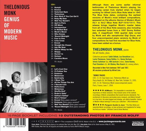 Thelonious Monk - Genius Of Modern Music  - (CD)