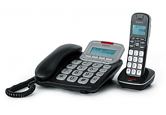 EMPORIA GD61 ABB - Téléphone filaire avec combiné numérique sans fil (Noir)