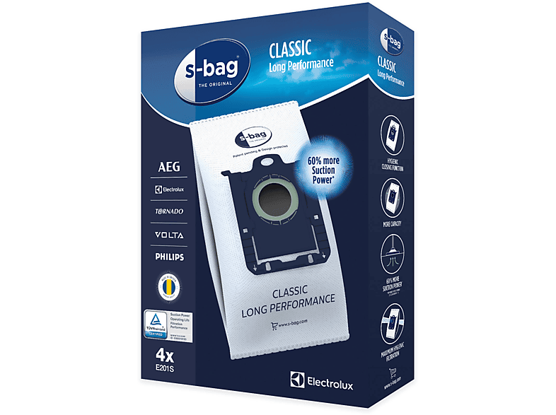 ELECTROLUX E201S s-bag® Classic Long Performance Toz Torbası