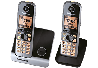 PANASONIC KX-TG6712 - Set de 2 téléphones sans fil (Noir)