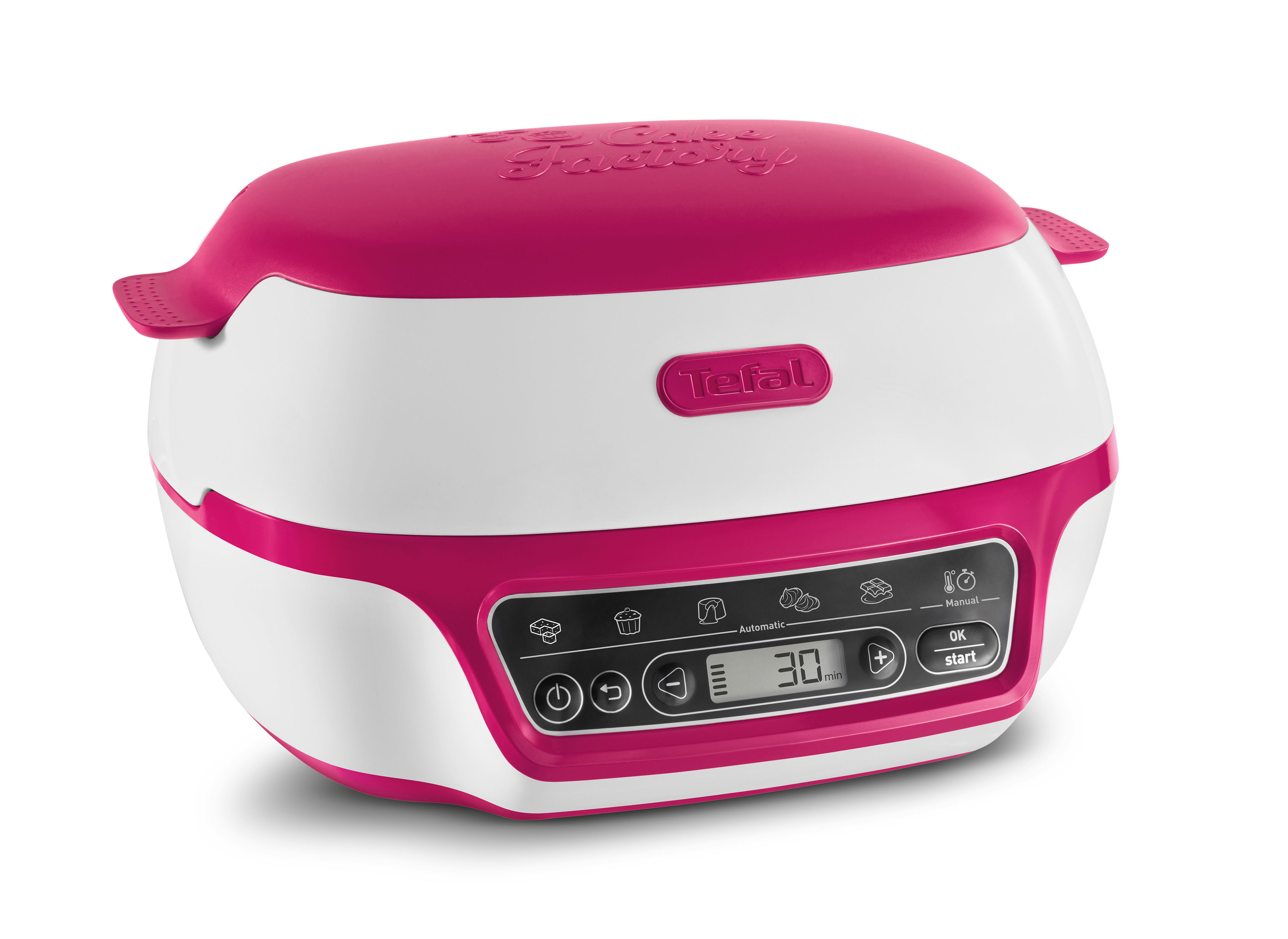 TEFAL KD8018 Cake Factory Kuchenbackautomat Weiß/Pink