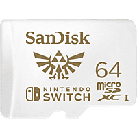 SANDISK microSDXC UHS-I Speicherkarte für Nintendo Switch, 64 GB , Speicherkarte, Weiß