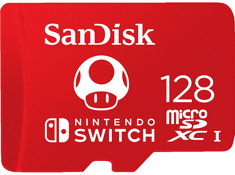 128 Switch, für Speicherkarte Nintendo GB, SANDISK microSDXC™, Rot