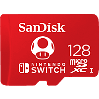 SANDISK microSDXC UHS-I Speicherkarte für Nintendo Switch, 128 GB , Speicherkarte, Rot