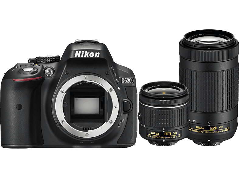 NIKON Reflexcamera D5300 + 18-55mm VR + 70-300 VR (VBA370K015)