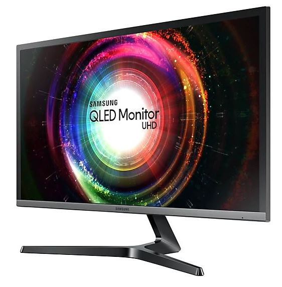 Monitor - Samsung LU28H750UQUXEN, 28", Ultra HD, QLED, Respuesta 1 ms, Negro