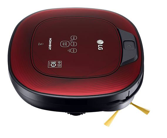 Robot aspirador - LG VR86001RR, Programable, Función memoria, Modo Turbo, 60 dB, Rojo brillante