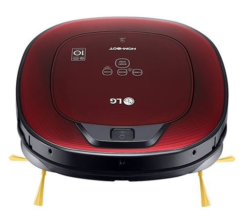 Robot aspirador - LG VR86001RR, Programable, Función memoria, Modo Turbo, 60 dB, Rojo brillante
