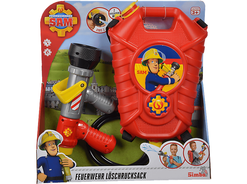 Spielzeug-Tankrucksack Sam Mehrfarbig TOYS Tankrucksack SIMBA Feuerwehr