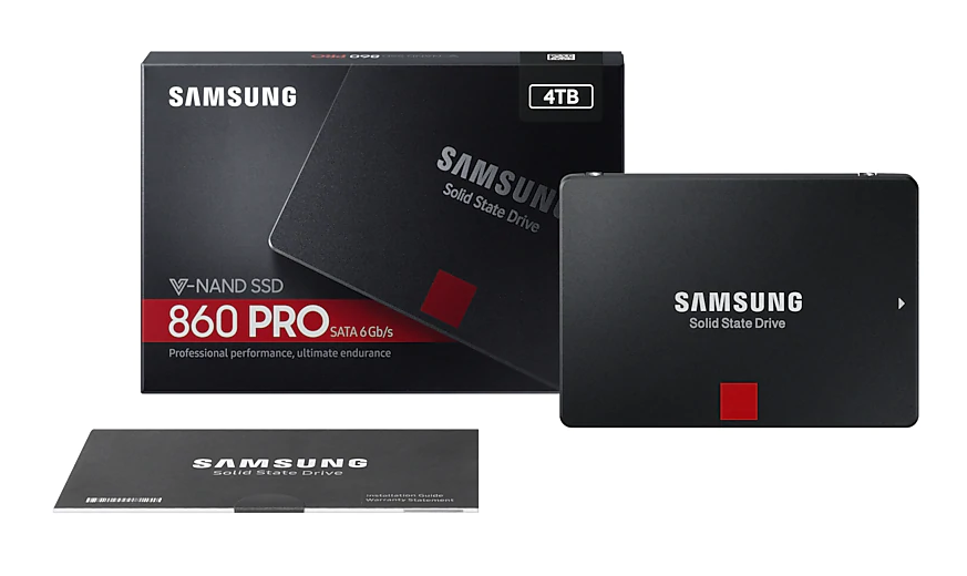 Disco duro SSD de 4 TB - Samsung SSD 860 PRO, Interno, 2.5", 560 MB/s, 530 MB/s, Interfaz SATA 6