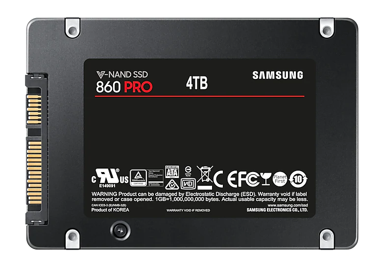 Disco duro SSD de 4 TB - Samsung SSD 860 PRO, Interno, 2.5", 560 MB/s, 530 MB/s, Interfaz SATA 6