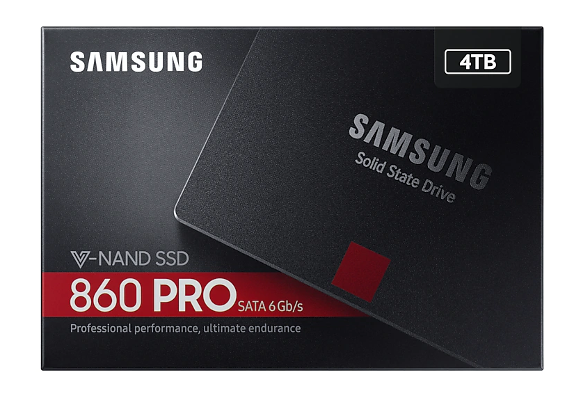 Disco duro SSD de 4 TB - Samsung SSD 860 PRO, Interno, 2.5", 560 MB/s, 530 MB/s, Interfaz SATA 6