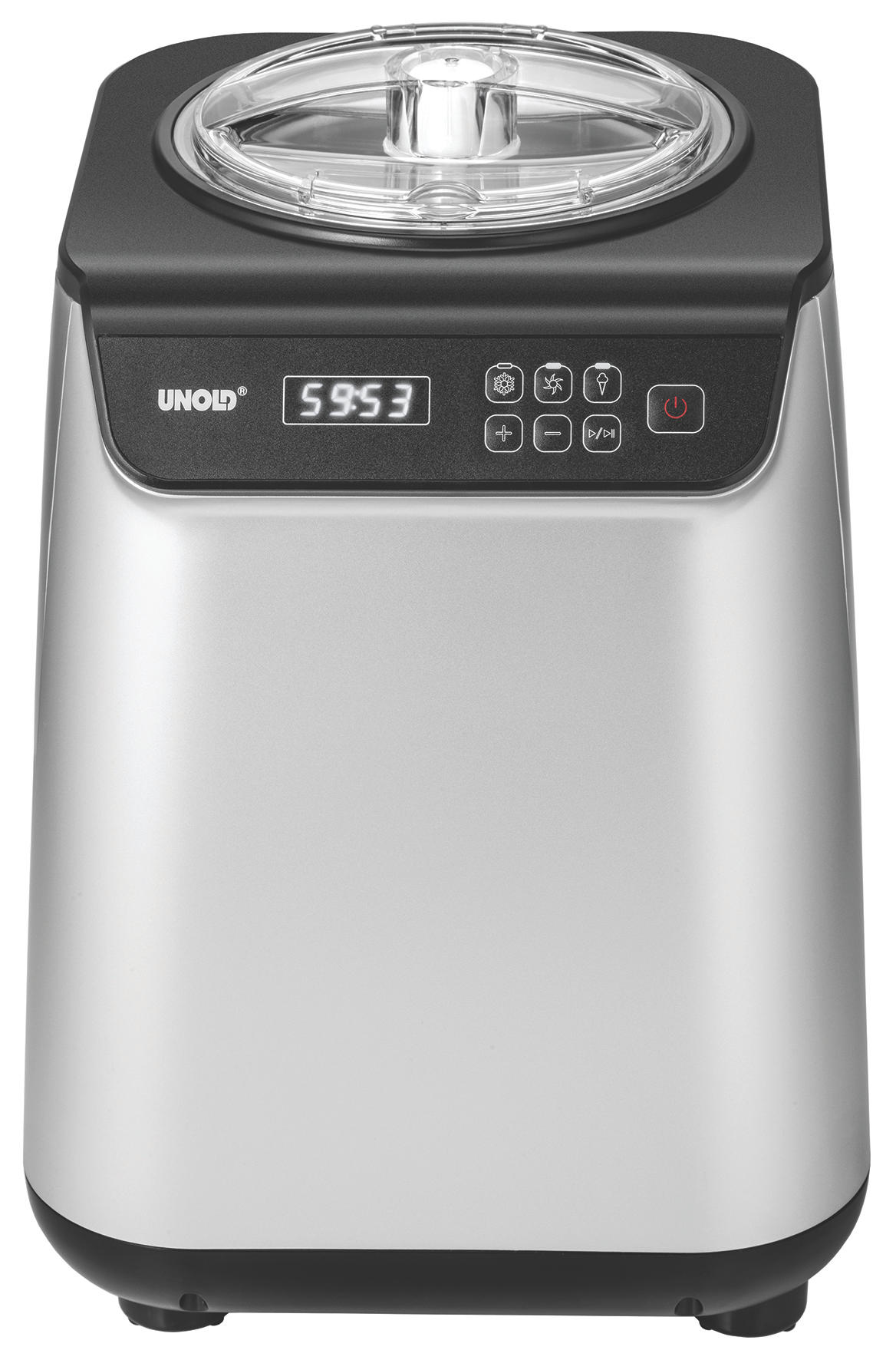 UNOLD Uno 48825 Eismaschine (135 Watt, Silber/Schwarz)