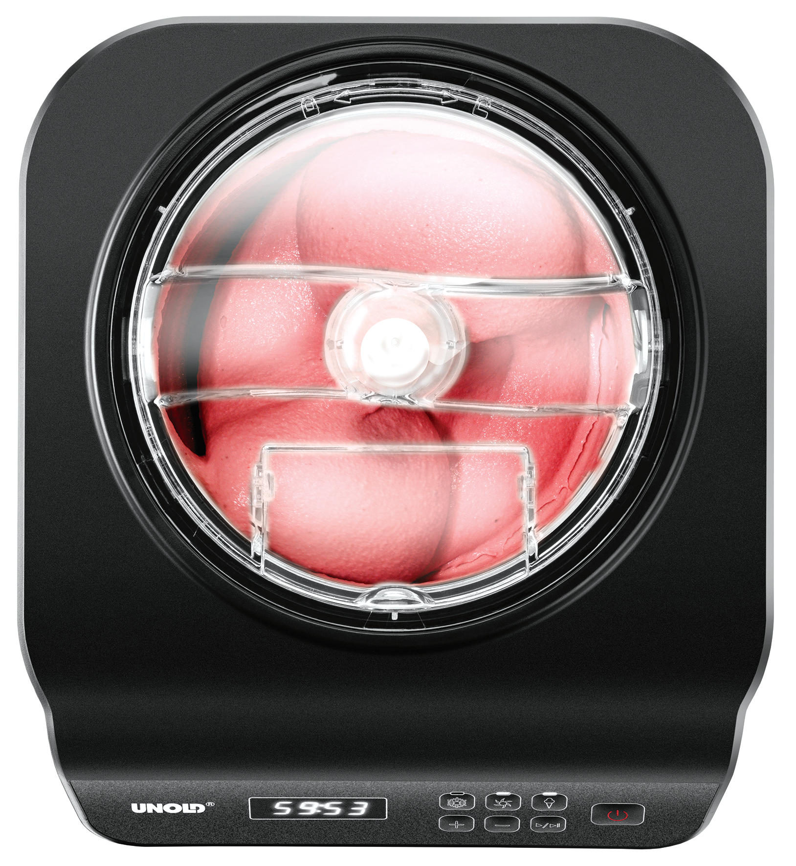 UNOLD Uno 48825 Eismaschine (135 Watt, Silber/Schwarz)
