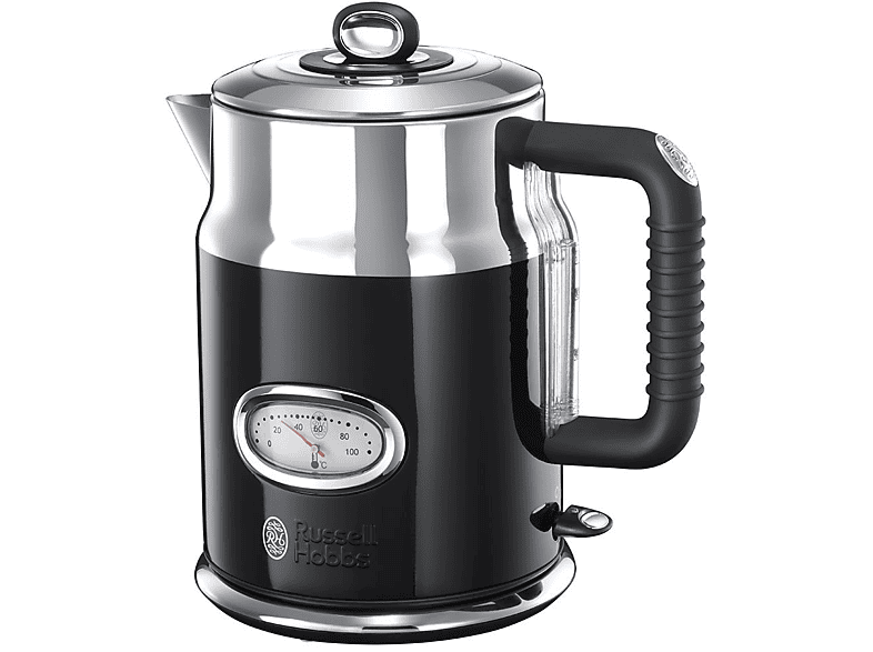 Russell Hobbs Classic Noir Cafetera Retro con Jarra de Cristal