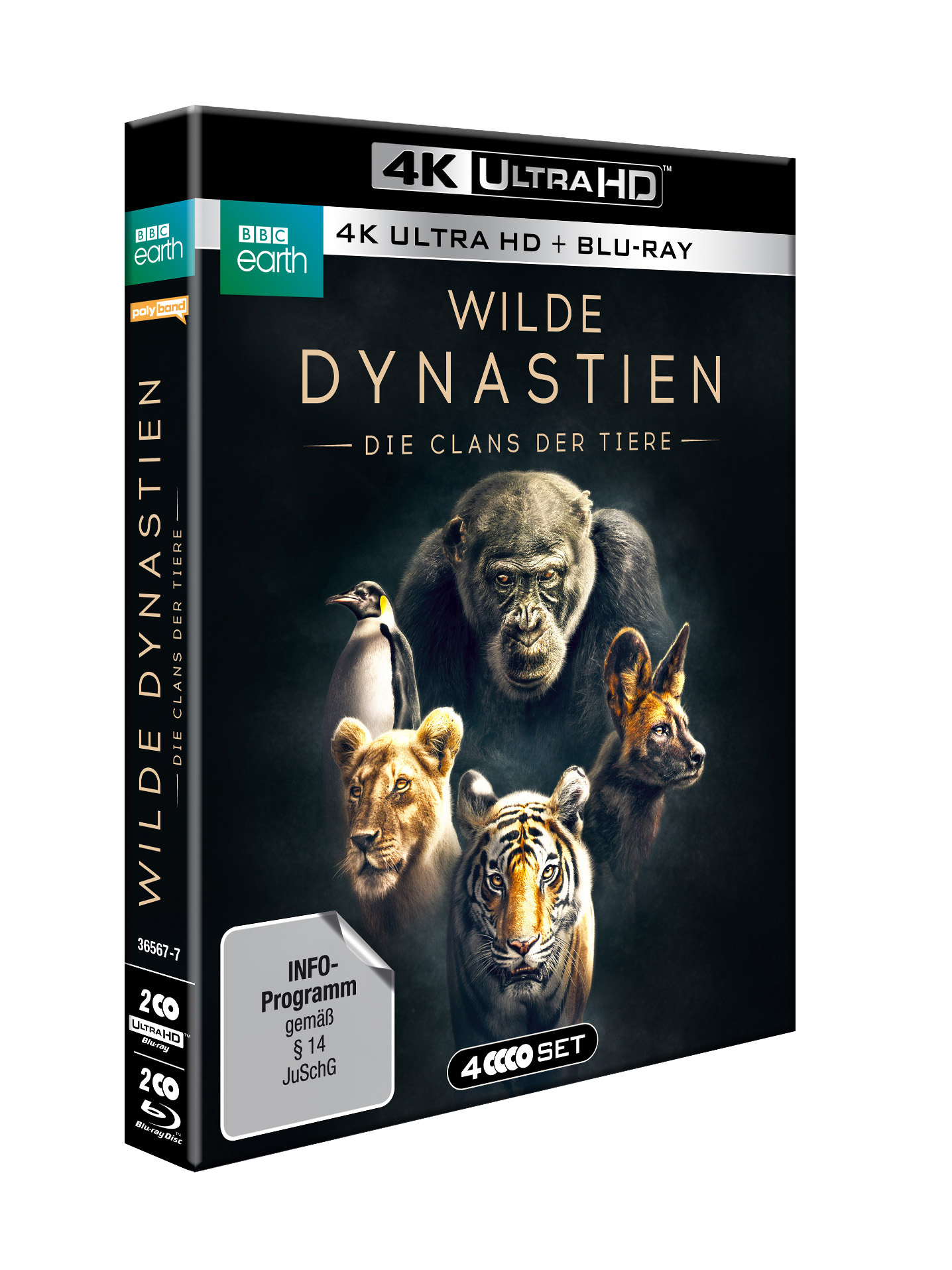 Eine DVD-Hülle mit Tierbildern und Text auf Deutsch.