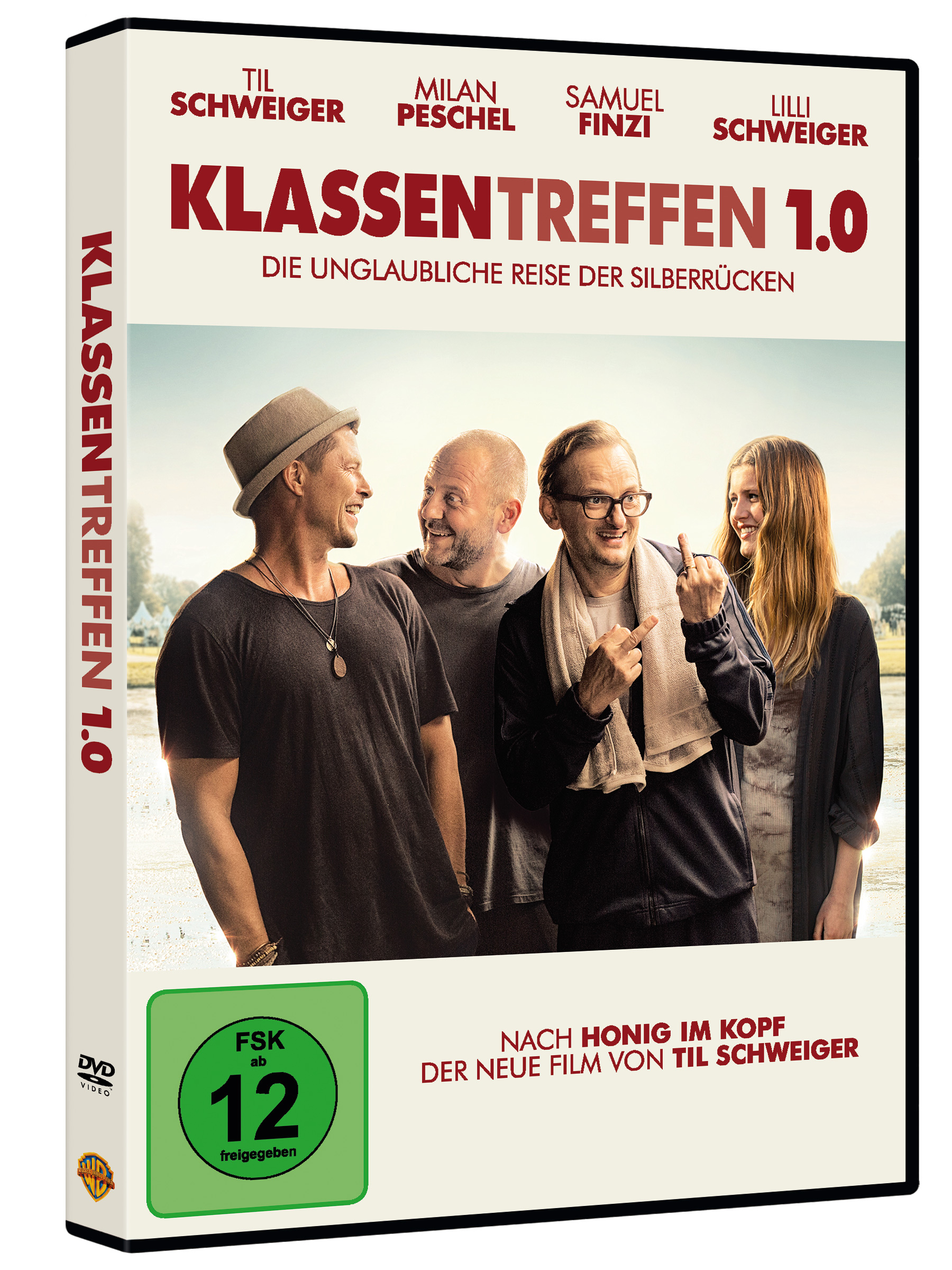 DVD-Cover von 'Klassentreffen 1.0' mit einer Gruppe von Männern. Filmtitel und Schauspieler sind sichtbar.