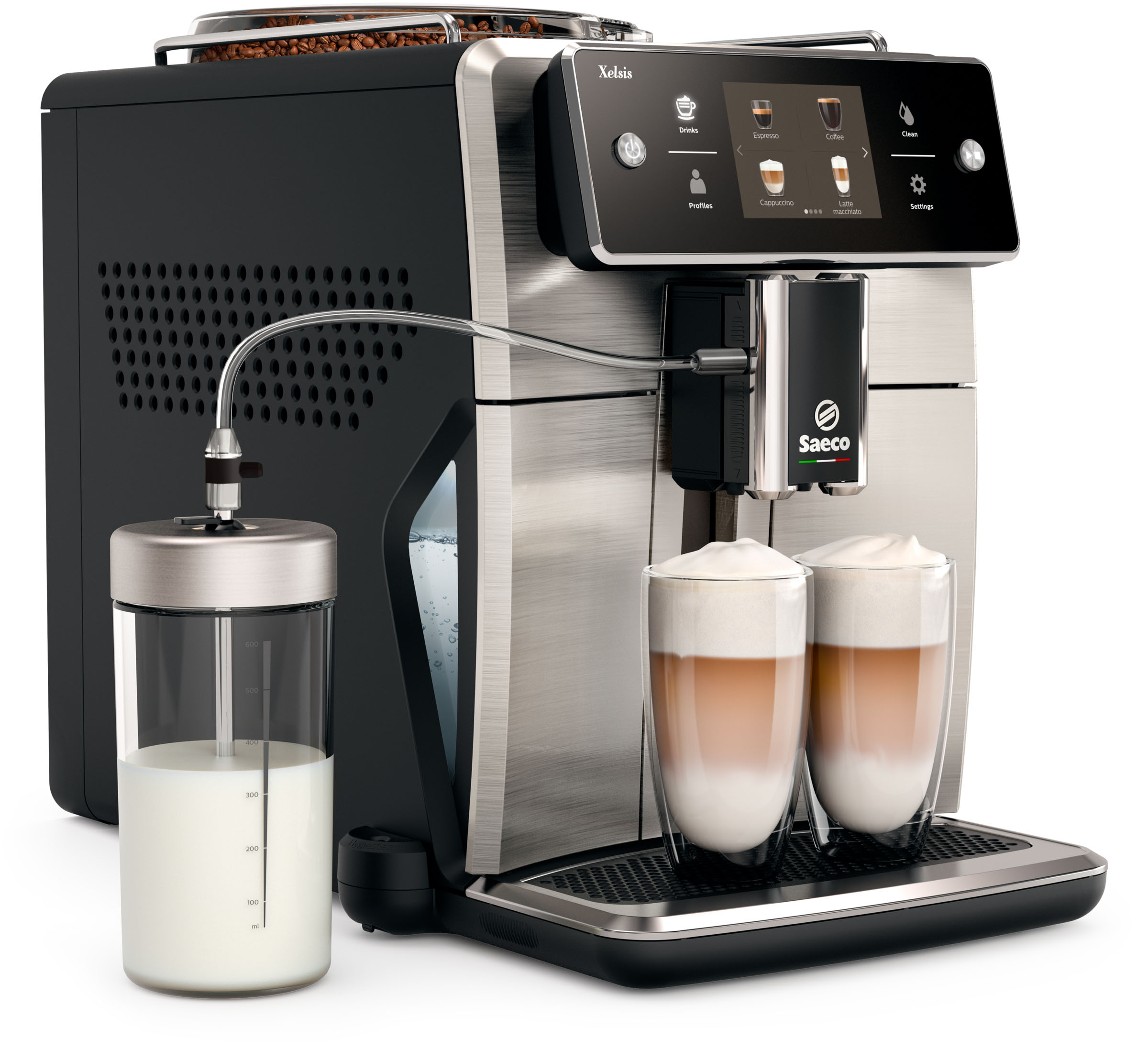 SAECO SM7683/10 - Kaffeevollautomat (Schwarz/Edelstahl)