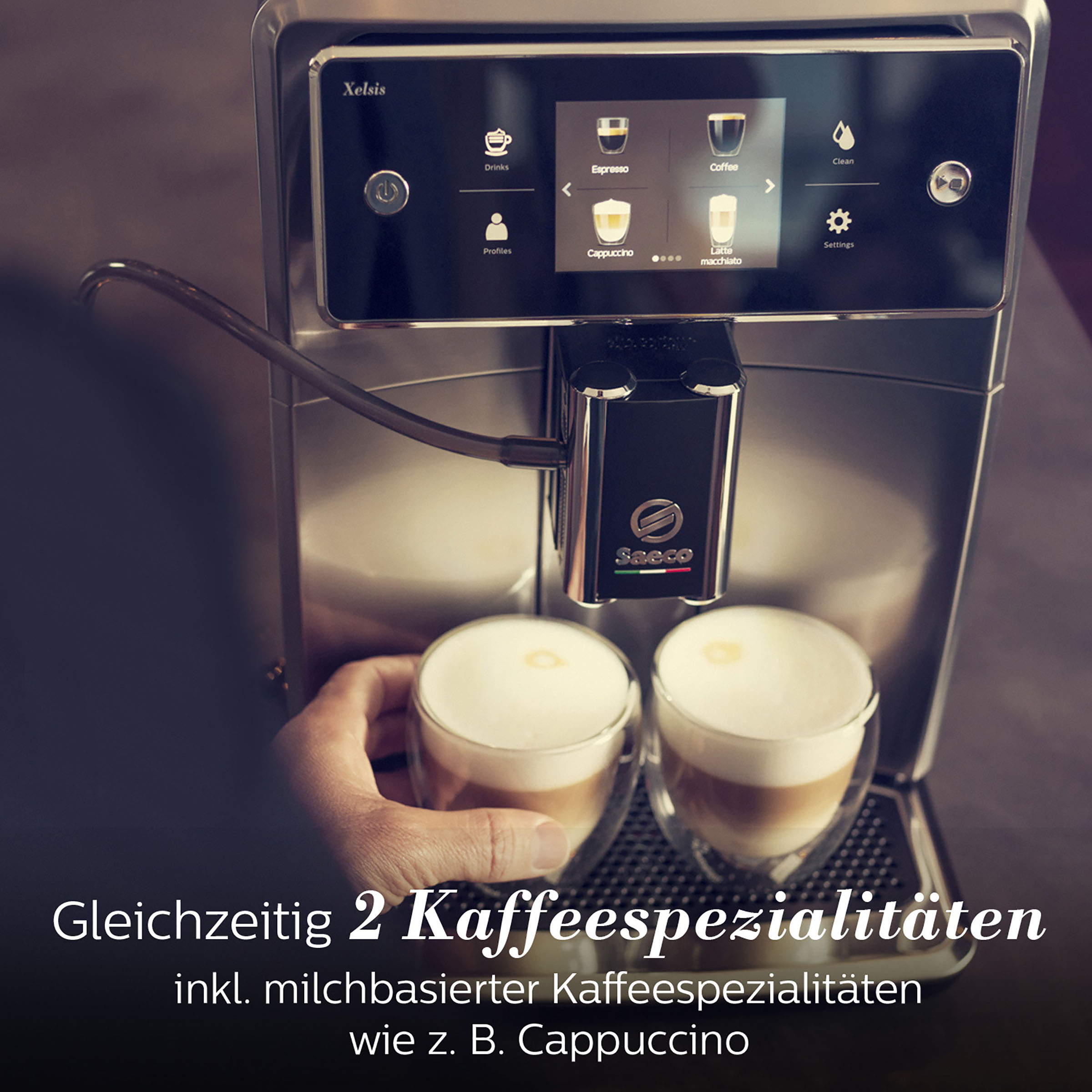 Kaffeevollautomat Schwarz/Edelstahl SAECO SM7683/10