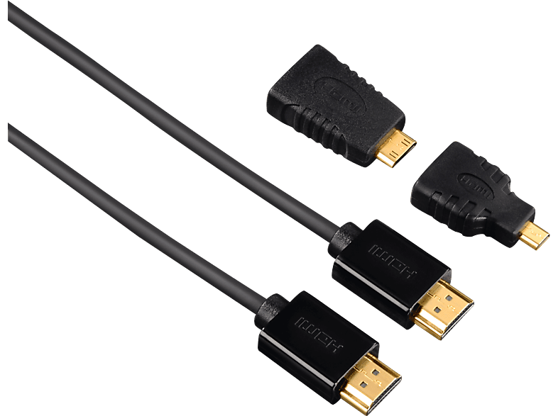HAMA HDMI-kabel + 2 HDMI-adapters 1.5 m (54561)