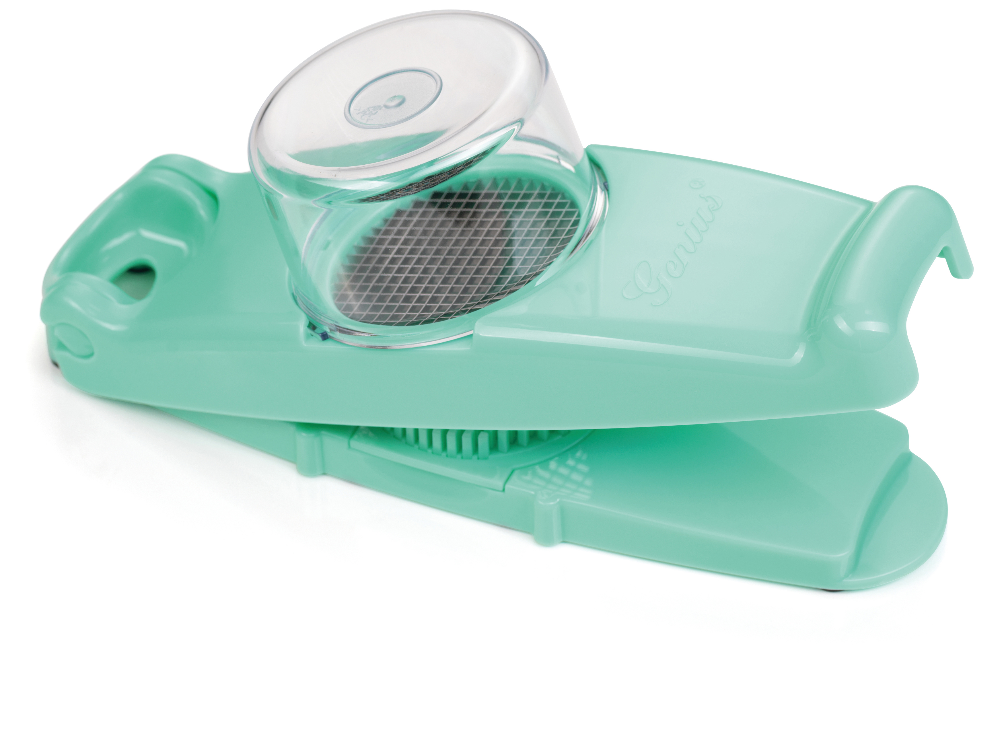 GENIUS 34094 Mini Nicer Dicer 3-tlg. Zwiebel- und Gemüseschneider Mint