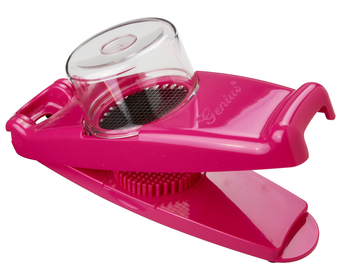 GENIUS 34095 Mini Nicer Dicer 3-tlg. Zwiebel- und Gemüseschneider Pink